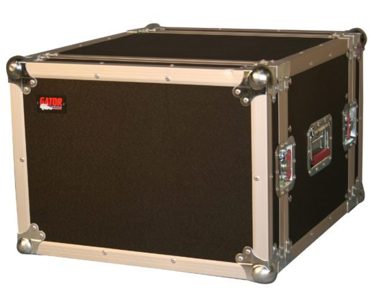 G-TOUR 8U ATA WOOD FLIGHT RACK CASE- 8RU WITH FRONT & REAR RACK RAILS, 17" DEEP